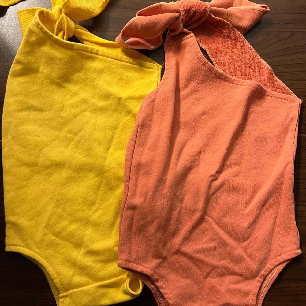 One piece set of 2 one shoulder